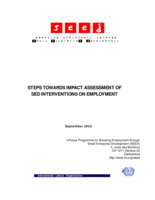 Steps towards impact assessment of SED interventions on employment