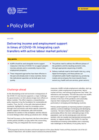 Delivering income and employment support in times of COVID-19: integrating cash transfers with active labour market policies