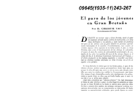 El paro de los jóvenes en Gran Bretaña