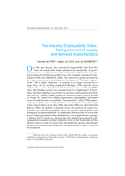 The Industry Employability Index: taking account of supply and demand characteristics