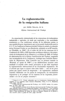 La reglamentación de la emigración italiana