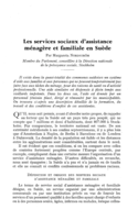 Les services sociaux d'assistance ménagère et familiale en Suède