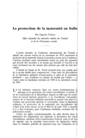 La protection de la maternité en Italie