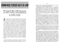El papel del subconsumo en los ciclos económicos