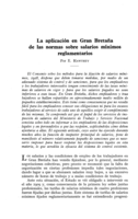 La aplicación en Gran Bretaña de las normas sobre salarios mínimos reglamentarios