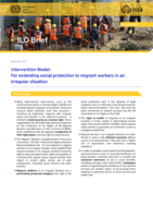 Intervention model: for extending social protection to migrant workers in an irregular situation