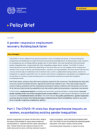 A gender-responsive employment recovery: building back fairer