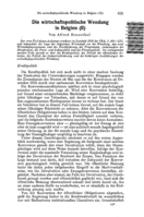 The new economic policy in Belgium