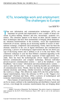 ICTs, knowledge work and employment: the challenges to Europe