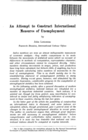 An attempt to construct international measures of unemployment