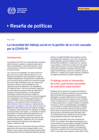 La necesidad del diálogo social en la gestión de la crisis causada por la COVID-19