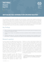 How to balance fiscal responsibility with employment objectives?
