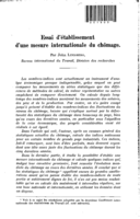Essai d'établissement d'une mesure internationale du chômage