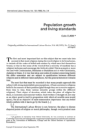 Population growth and living standards&nbsp;