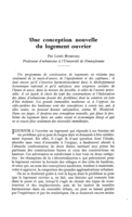 Une conception nouvelle du logement ouvrier