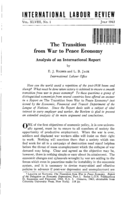 The transition from war to peace economy: analysis of an international report