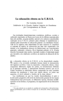 La educación obrera en la U.R.S.S.