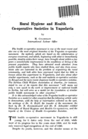 Rural hygiene and health co-operative societies in Yugoslavia