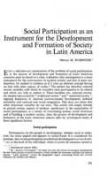 Social participation as an instrument for the development and formation of society in Latin America