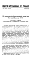 El progreso de la seguridad social en las Américas en 1944