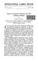 Types of co-operative societies and their economic relations