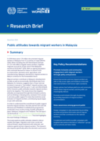 Public attitudes towards migrant workers in Malaysia