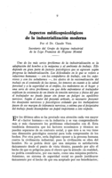 Aspectos médicopsicológicos de la industrialización moderna