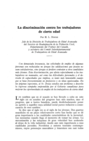 La discriminación contra los trabajadores de cierta edad