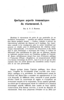 Quelques aspects économiques du réarmement: I