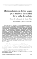 Reestructuración de las tareas para mejorar la calidad de la vida de trabajo: el caso de la Compañía de Gas de Tokio