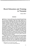 Rural education and training in Tanzania