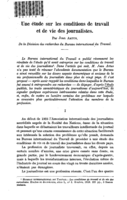 Une étude sur les conditions de travail et de vie des journalistes