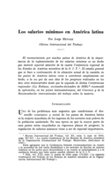 Los salarios mínimos en América latina