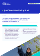 The role of social dialogue and tripartism in a just transition towards environmentally sustainable economies and societies for all