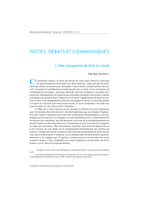 L'idée changeante de droit du travail