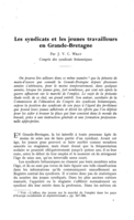 Les syndicats et les jeunes travailleurs en Grande-Bretagne