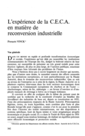 L'expérience de la CECA en matière de reconversion industrielle