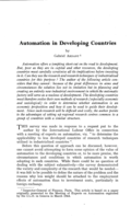 Automation in developing countries