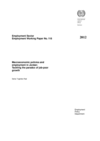 Macroeconomic policies and employment in Jordan: tackling the paradox of job-poor growth