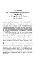 L'influence des conventions internationales du travail sur la législation indienne