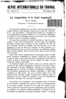 La coopération et le droit coopératif