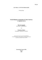 Social dialogue in education in Latin America: a regional survey