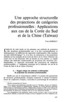 Une approche structurelle des projections de catégories professionnelles: applications aux cas de la Corée du Sud et de la Chine (Taiwan)