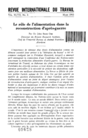 Le rôle de l'alimentation dans la reconstruction d'après-guerre