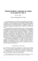 Libertad sindical y relaciones de trabajo en los países de Asia: I
