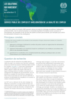 Service public de l’emploi et amélioration de la qualité de l’emploi
