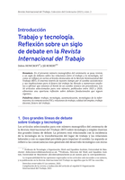 Trabajo y tecnología: reflexión sobre un siglo de debate en la Revista Internacional del Trabajo : introducción