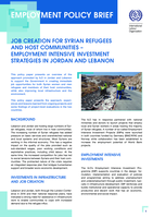 Job creation for Syrian refugees and host communities: employment intensive investment strategies in Jordan and Lebanon