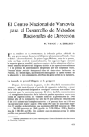 El centro nacional de Varsovia para el desarrollo de métodos racionales de dirección