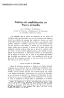 Política de estabilización en Nueva Zelandia
